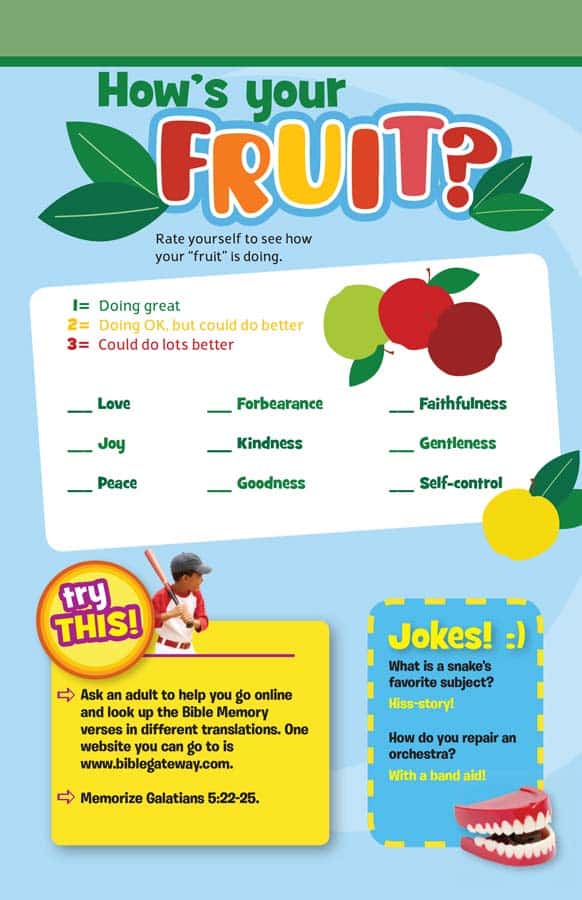 Fruit of the Spirit activity sheet pg4