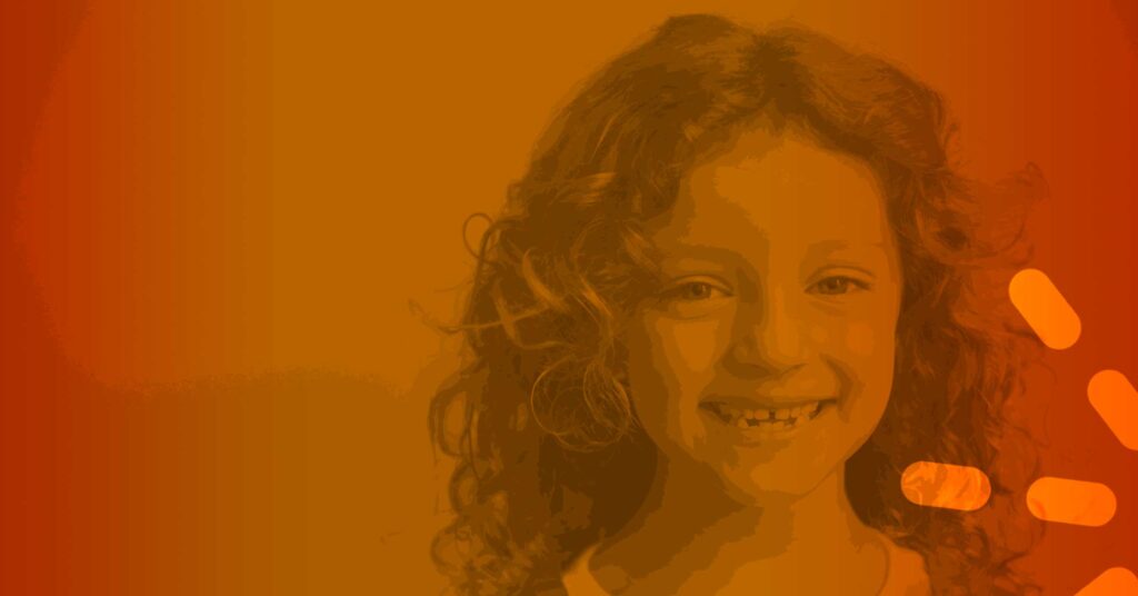 little girl smiling