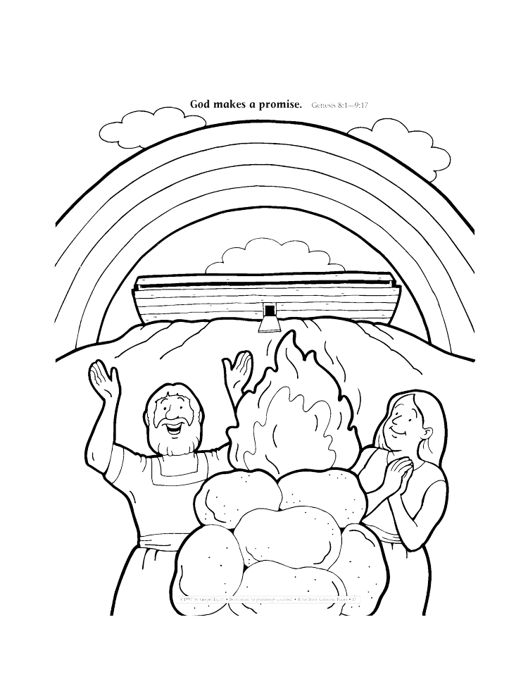 God makes a promise coloring page